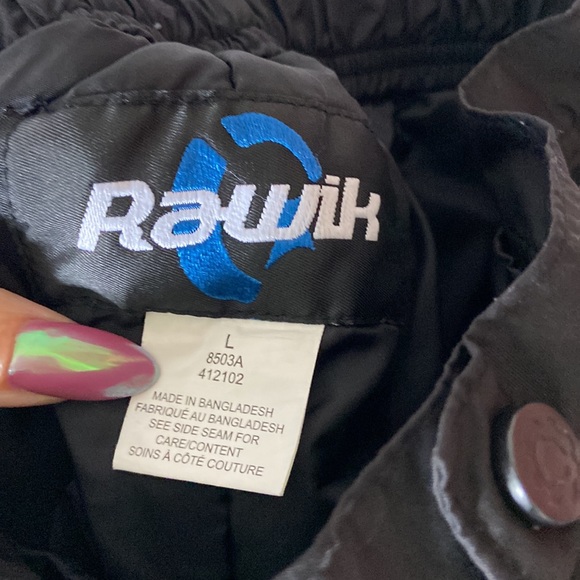 Kids Rawik Snow Pants Ski Insulated Black Pants Sz L - Picture 9 of 9